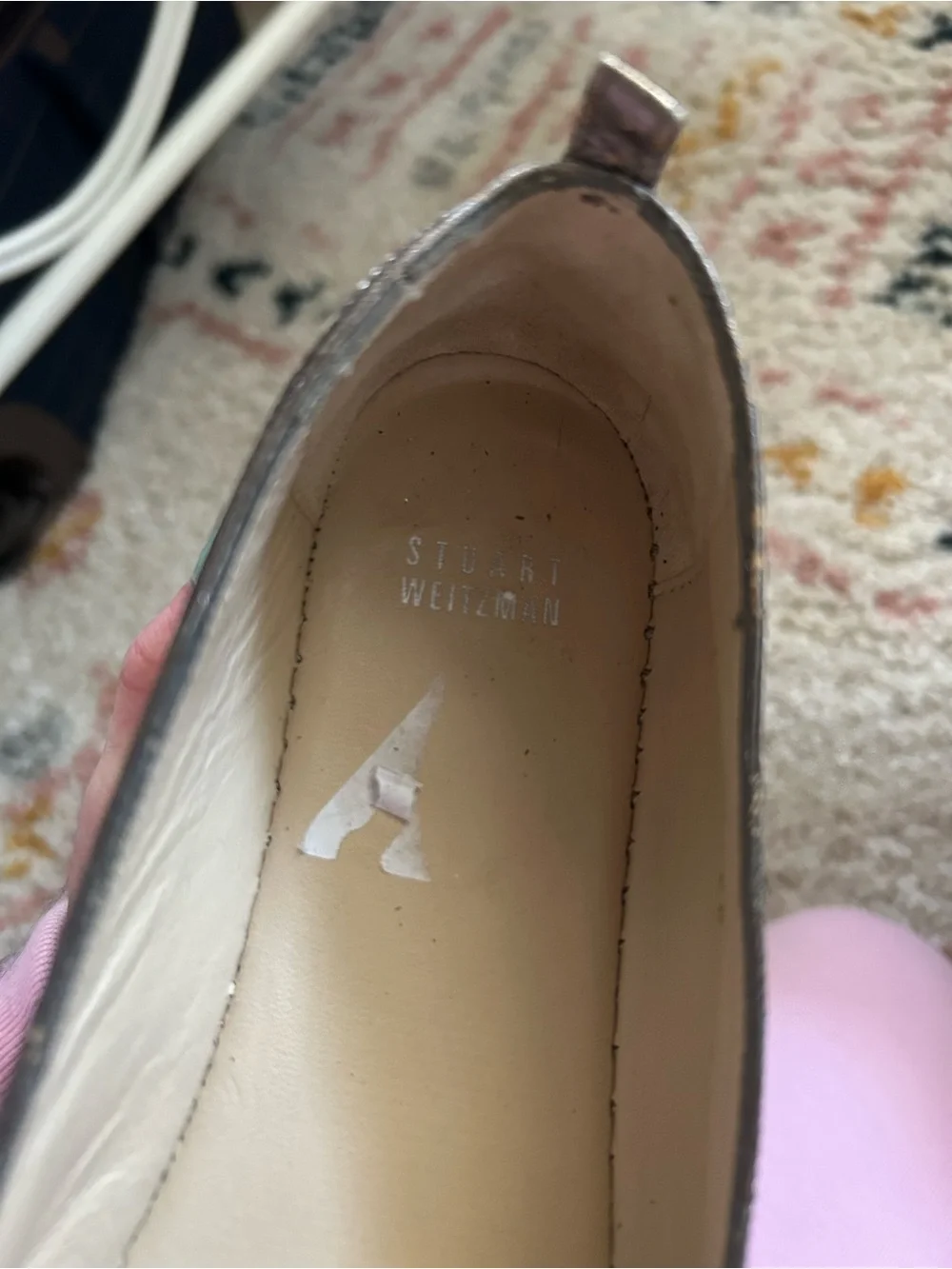 Stuart Weitzman metallic espadrille 9.5